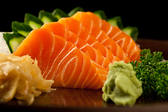 Sashimi de Salmão é rico em proteína e ômega 3